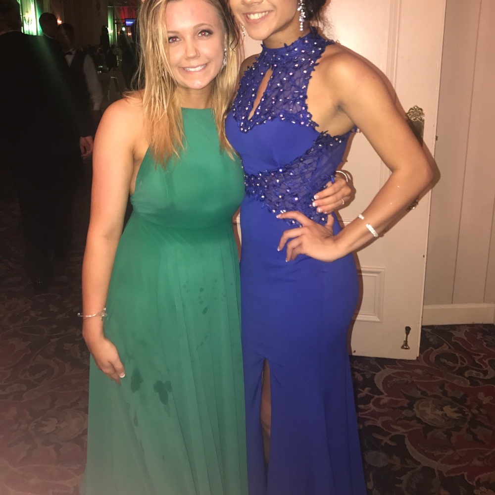 BLUE PROM DRESS - Picture 3 of 4